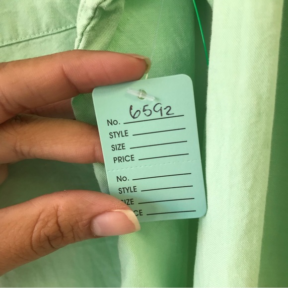 J.CREW sun washed oxford green tailored shirt men’s - Picture 2 of 4